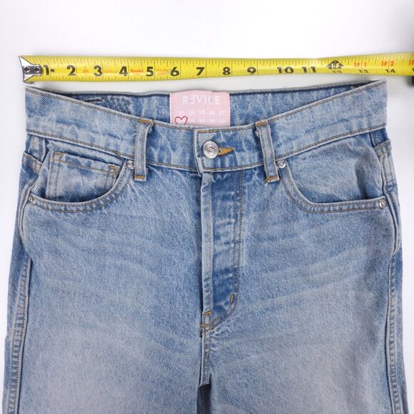 REVICE 90s Straight Leg Crop Jeans Y2k Clean Girl Minimal Boho E-Girl Baddie 28 - Picture 3 of 7